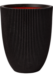 Capi Nature Groove NL Vase Elegant Niedrig Schwarz Gold – Sonderangebot