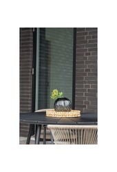 Vase – Grau, mundgeblasenes Glas, Ø 20 x 19 cm