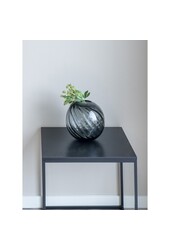 Vase – Grau, mundgeblasenes Glas, Ø 20 x 19 cm