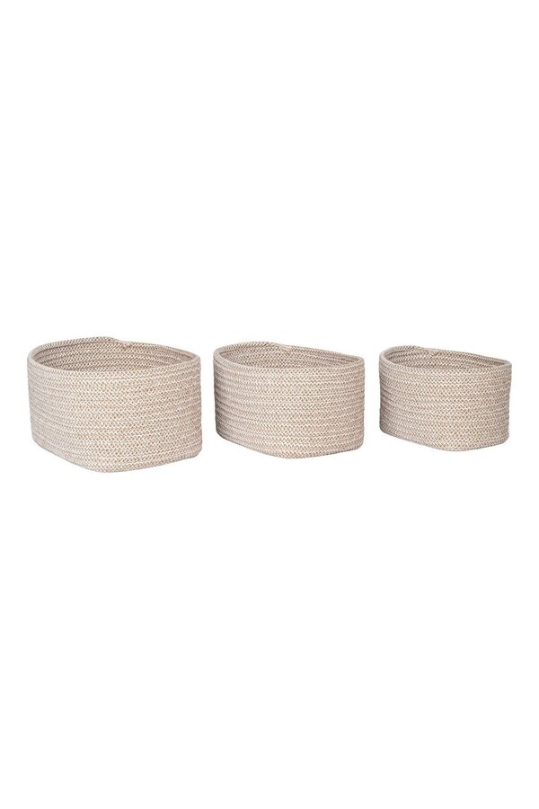 Cadima Basket – Korb, Baumwolle, beige, 3er-Set