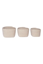 Cadima Basket – Korb, Baumwolle, beige, 3er-Set