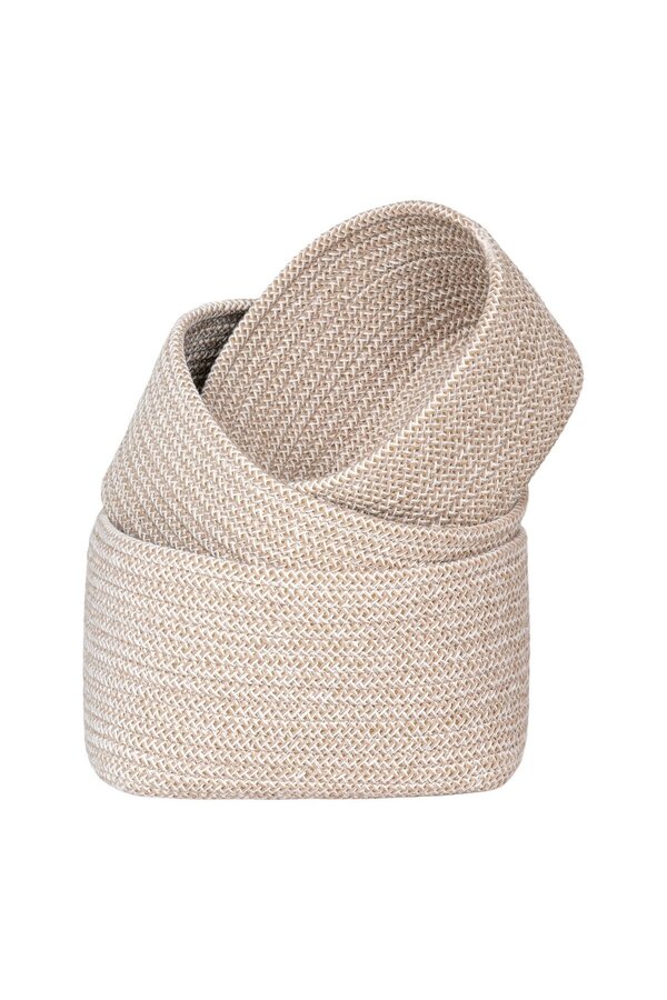 Cadima Basket – Korb, Baumwolle, beige, 3er-Set