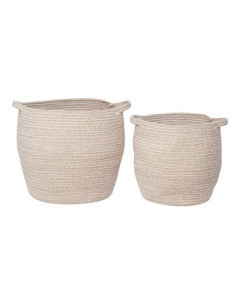 Lamas Basket - Mand, katoen, beige, set van 2
