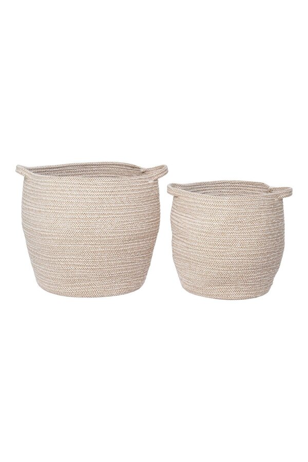 Lamas Basket - Mand, katoen, beige, set van 2