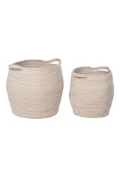 Lamas Basket - Mand, katoen, beige, set van 2