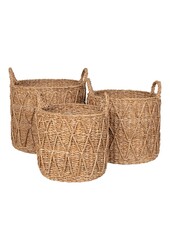 Krabi Basket - Mand, zeegras, naturel, set van 3