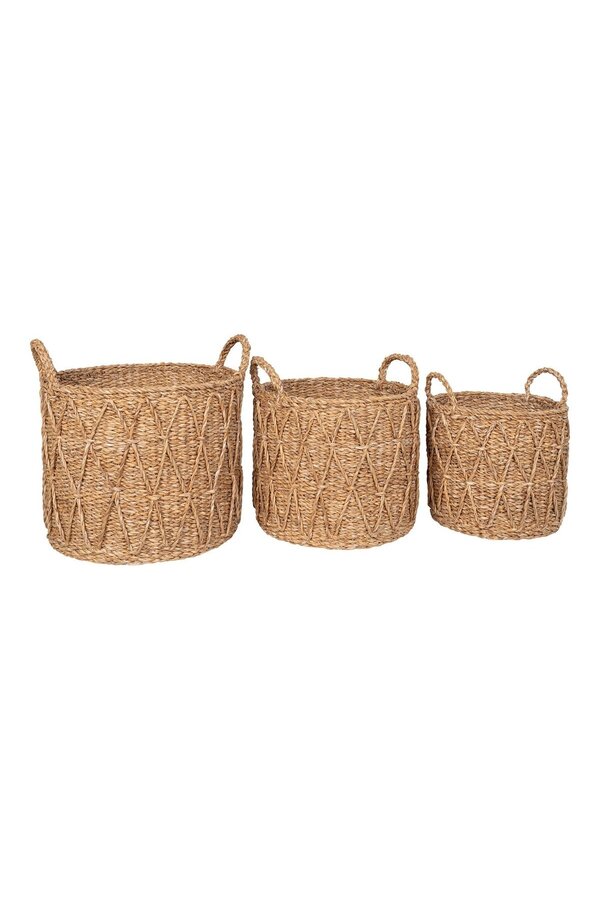 Krabi Basket – Korb, Seegras, naturfarben, 3er-Set