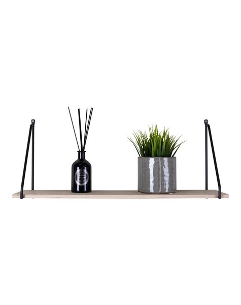 Arnhem Regal – Stahl, Holz, Schwarz/Natur – 65 x 17 x 27 cm