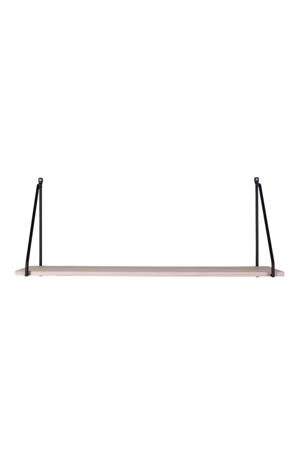 Arnhem Regal – Stahl, Holz, Schwarz/Natur – 65 x 17 x 27 cm