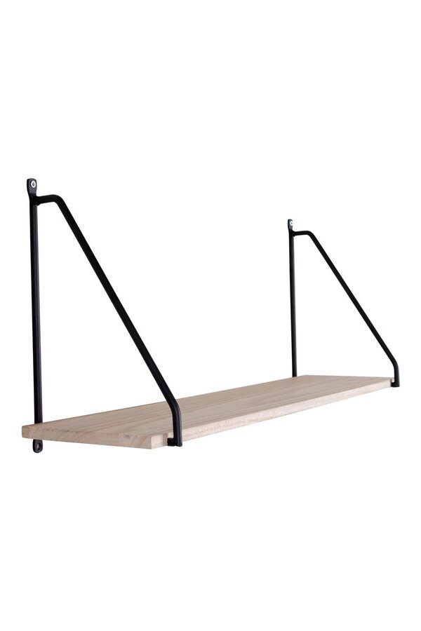 Arnhem Regal – Stahl, Holz, Schwarz/Natur – 65 x 17 x 27 cm