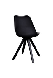 Bergen Esszimmerstuhl – PU-Leder, Kunststoff, Gummiholz, schwarz – 2er-Set