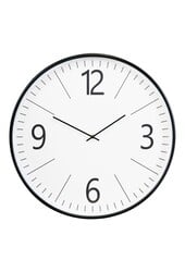 Biel Wanduhr – Schwarz/Weiß, Glas/Kunststoff, Ø 51 cm