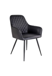 Harbo Esszimmerstuhl – PU, Stahl, Schwarz – 2er-Set