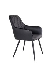 Harbo Esszimmerstuhl – PU, Stahl, Schwarz – 2er-Set