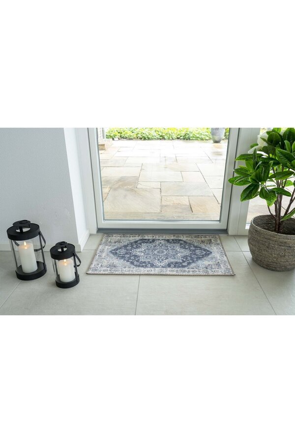 Havana Fußmatte – Blau, Chenille-Polyester, 50 x 80 cm