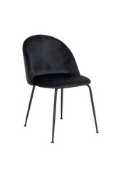 Genf Esszimmerstuhl – Samt, Stahl, Schwarz – 2er-Set