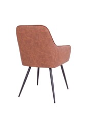 Harbo Esszimmerstuhl – PU, Stahl, Braun – 2er-Set