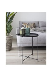 Bastia Beistelltisch – Stahl, Schwarz – Ø47x50 cm