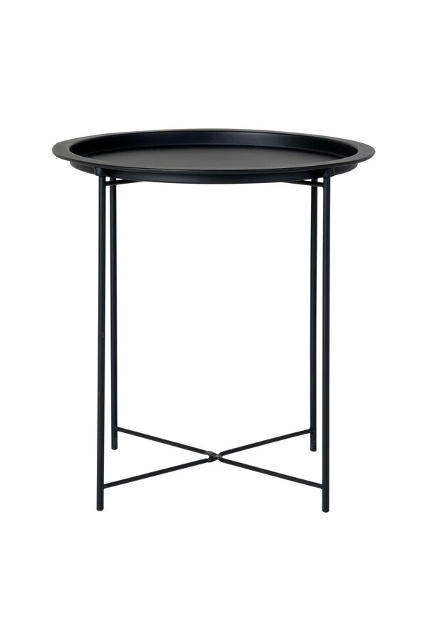 Bastia Beistelltisch – Stahl, Schwarz – Ø47x50 cm
