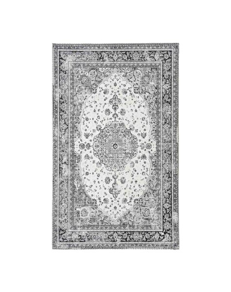Havana Fußmatte – Chenille-Polyester, Schwarz/Weiß – 50 x 80 cm