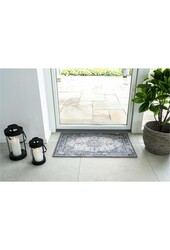 Havana Fußmatte – Chenille-Polyester, Schwarz/Weiß – 50 x 80 cm