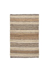 Morena Fußmatte – Natur/Grau, handgewebt, Jute/Wolle, 60 x 90 cm
