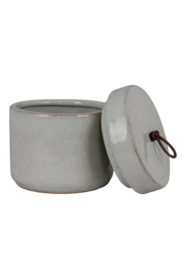Topf – Grau, Steingut, Ø 10,5 x 10 cm