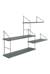 Harlem Plank – Grün, Stahl/Paulownia, 99 x 17,5 x 62 cm