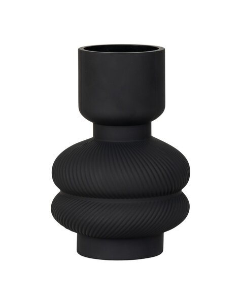 Vase – Schwarz, Glas, Ø 15 x 22 cm
