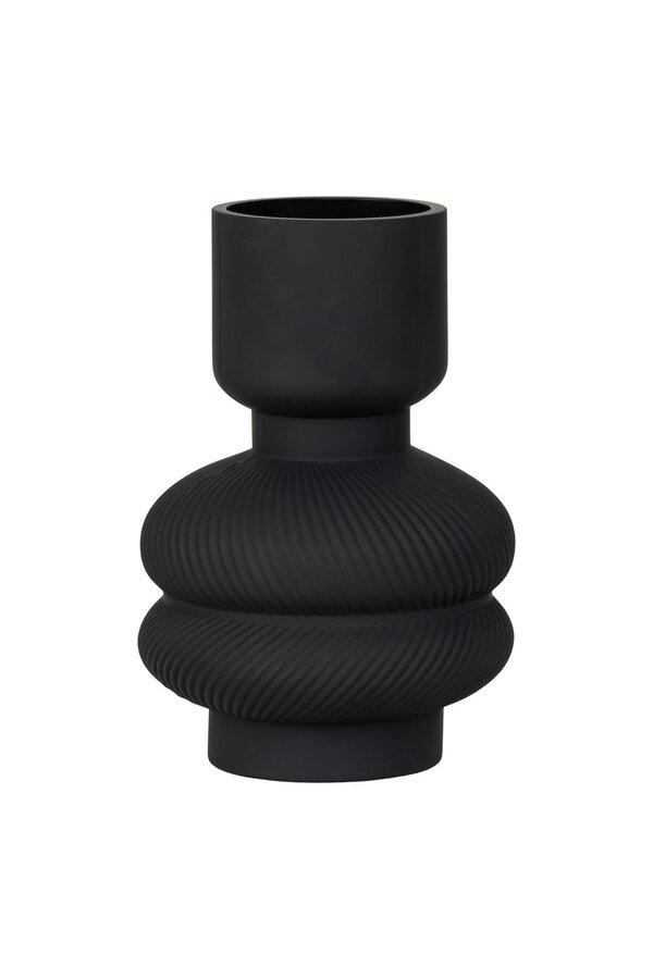 Vase – Schwarz, Glas, Ø 15 x 22 cm