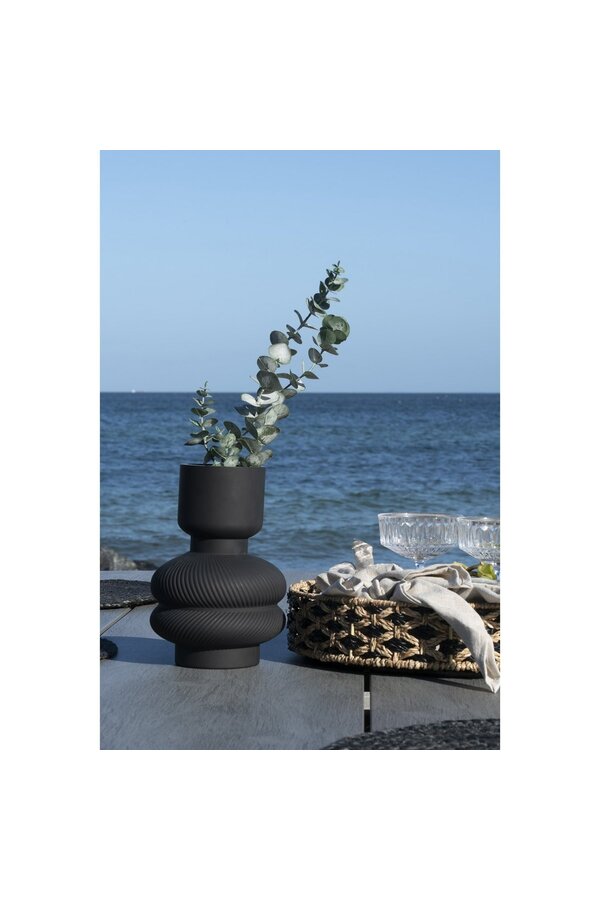 Vase – Schwarz, Glas, Ø 15 x 22 cm