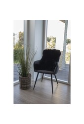 Lammleder – Echtes Lammleder, Schwarz – 50 x 85 cm