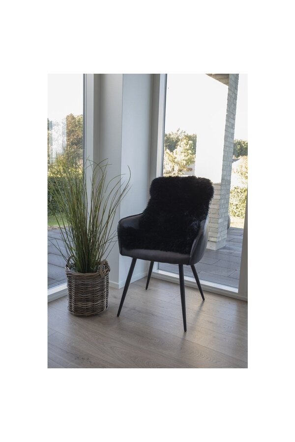 Lammleder – Echtes Lammleder, Schwarz – 50 x 85 cm