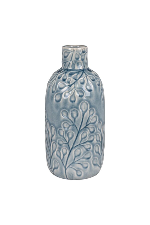 Vase – Blau, Keramik, 12 x 26 cm