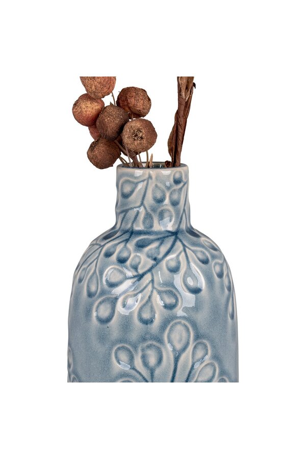 Vase – Blau, Keramik, 12 x 26 cm