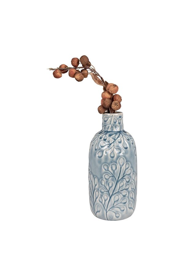 Vase – Blau, Keramik, 12 x 26 cm