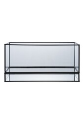 Hurricane Kerzenhalter – Schwarz, Glas, Metall, 30 x 12 x 15 cm