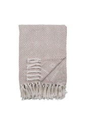 Cort Plaid – Elfenbein/Beige, 100 % recycelte Baumwolle, 130 x 160 cm