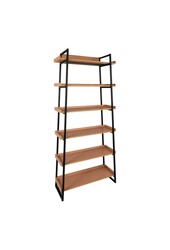 Sakai Bücherregal – Asche, Stahl/Holz, 80 x 35 x 185 cm