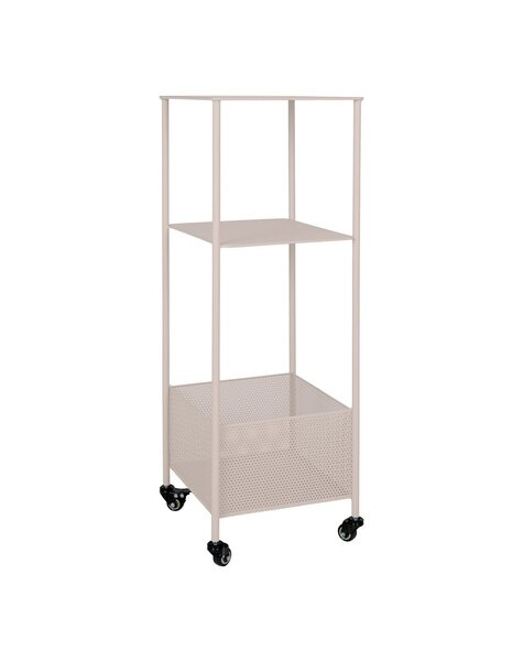 Torres Metalen Kar - Staal, Grijs, 3 planken, 35x35x100 cm