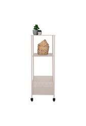 Torres Metalen Kar - Staal, Grijs, 3 planken, 35x35x100 cm