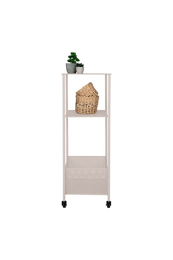 Torres Metalen Kar - Staal, Grijs, 3 planken, 35x35x100 cm