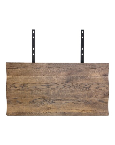 Verlengplaten voor Toulon Tafel - Wave Edge - Gerookt, Eiken/Staal, 95x50x4 cm - Set van 2