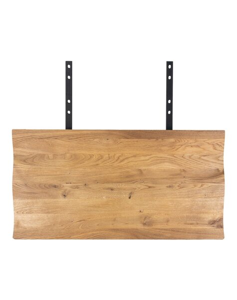 Verlengplaten voor Toulon Tafel - Wave Edge - Naturel, Eiken/Staal, 95x50x4 cm - Set van 2