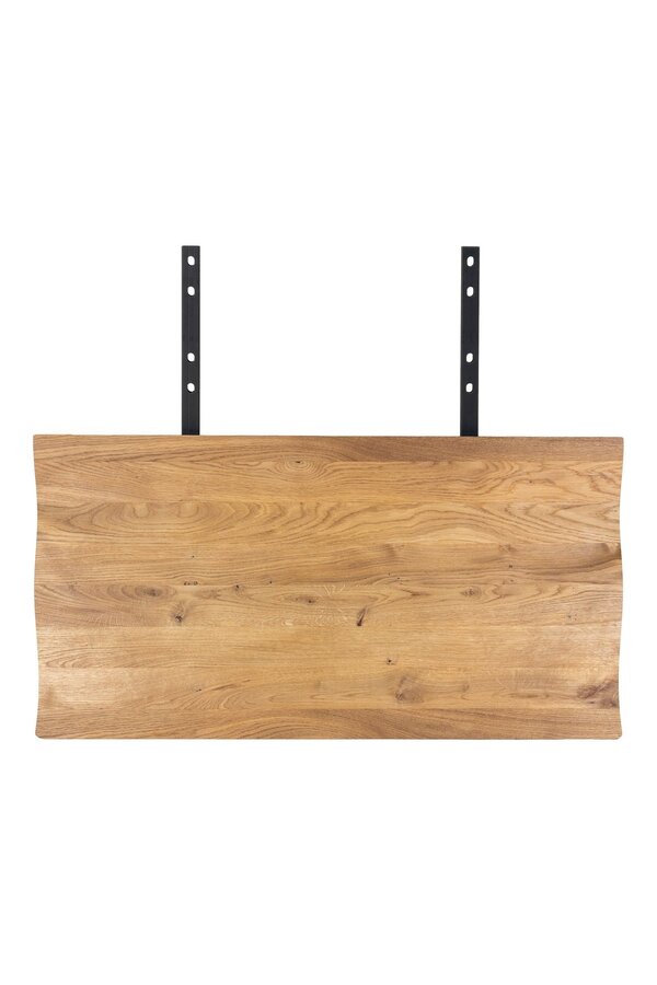 Verlengplaten voor Toulon Tafel - Wave Edge - Naturel, Eiken/Staal, 95x50x4 cm - Set van 2