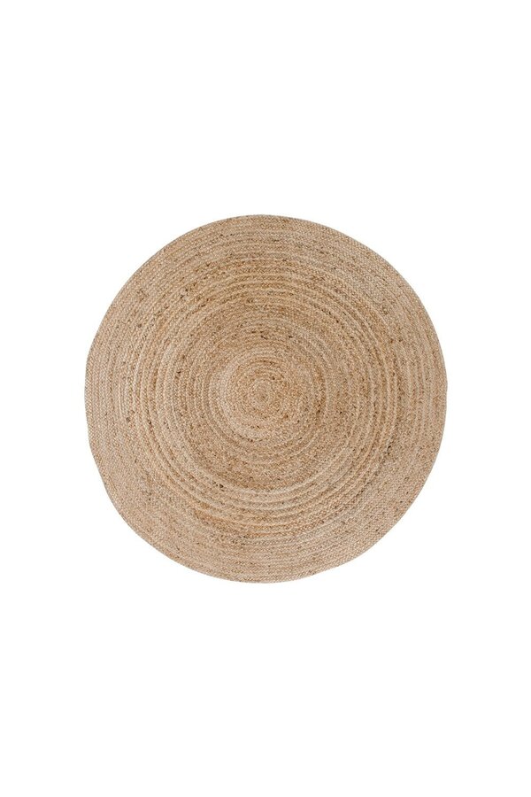 Bombay Vloerkleed - Gevlochten jute, naturel - Ø90 cm
