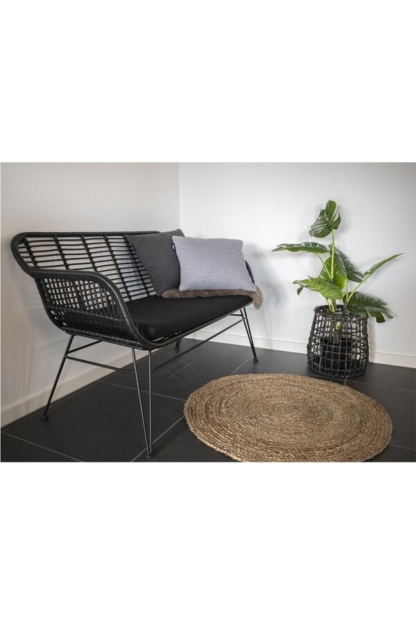 Bombay Vloerkleed - Gevlochten jute, naturel - Ø90 cm