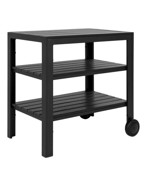 Taormina Teewagen – Teewagen, Aluminium/nicht Holz, schwarz, 3 Regalböden