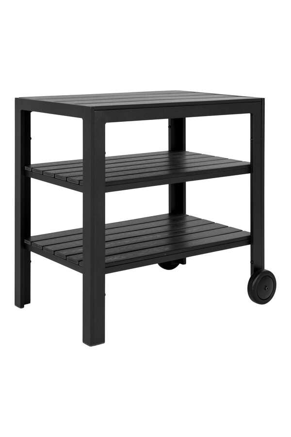 Taormina Teewagen – Teewagen, Aluminium/nicht Holz, schwarz, 3 Regalböden
