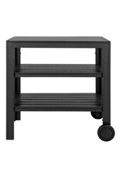 Taormina Teewagen – Teewagen, Aluminium/nicht Holz, schwarz, 3 Regalböden